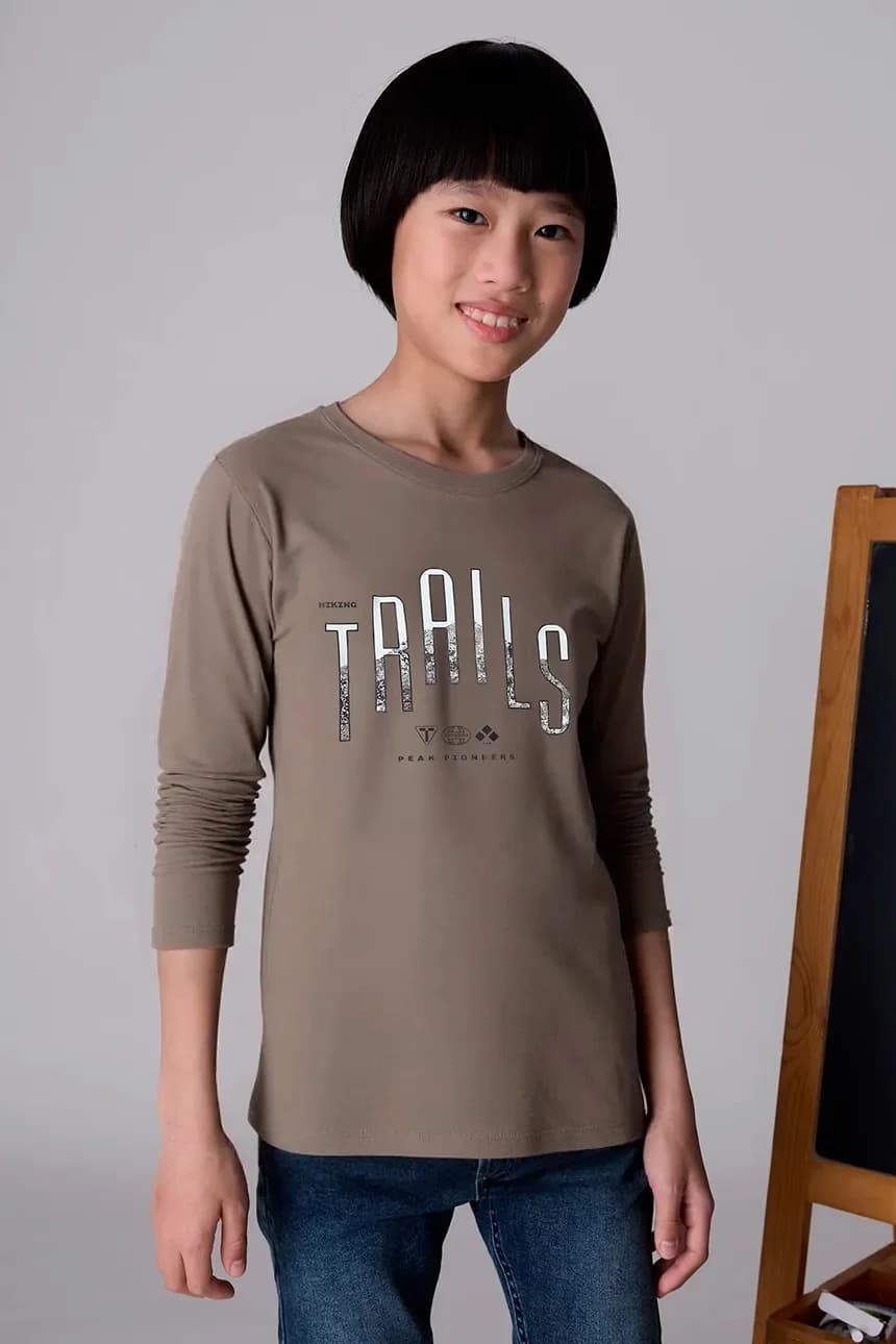 Детская хлопковая рубашка с длинным рукавом