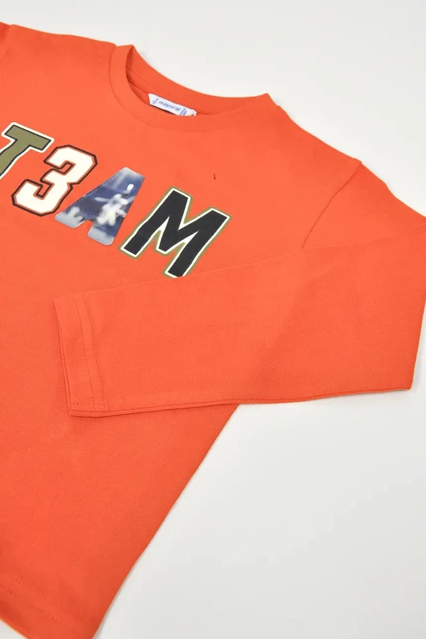 Хлопковая рубашка с длинным рукавом - фото 3