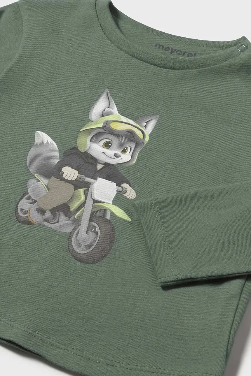 Хлопковая рубашка с длинным рукавом - фото 3