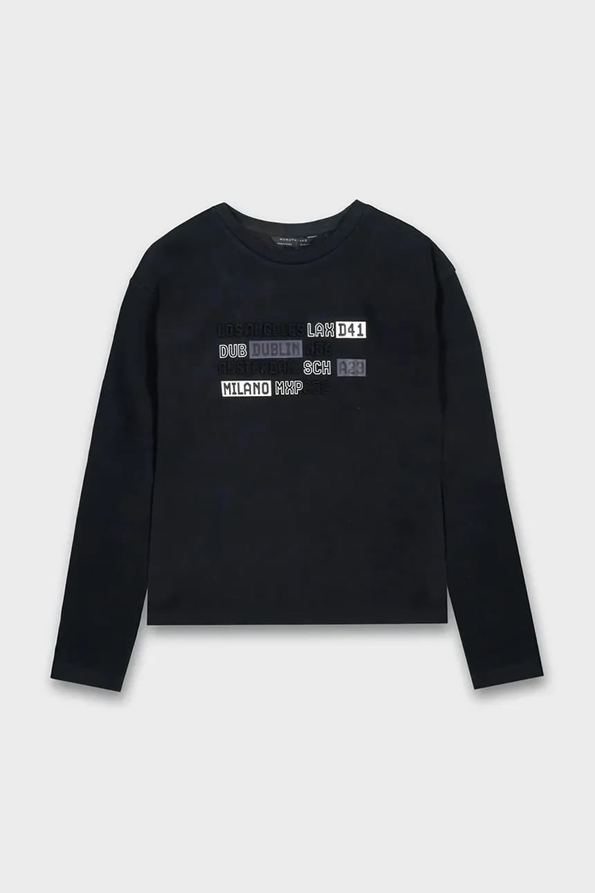 Хлопковая рубашка с длинным рукавом