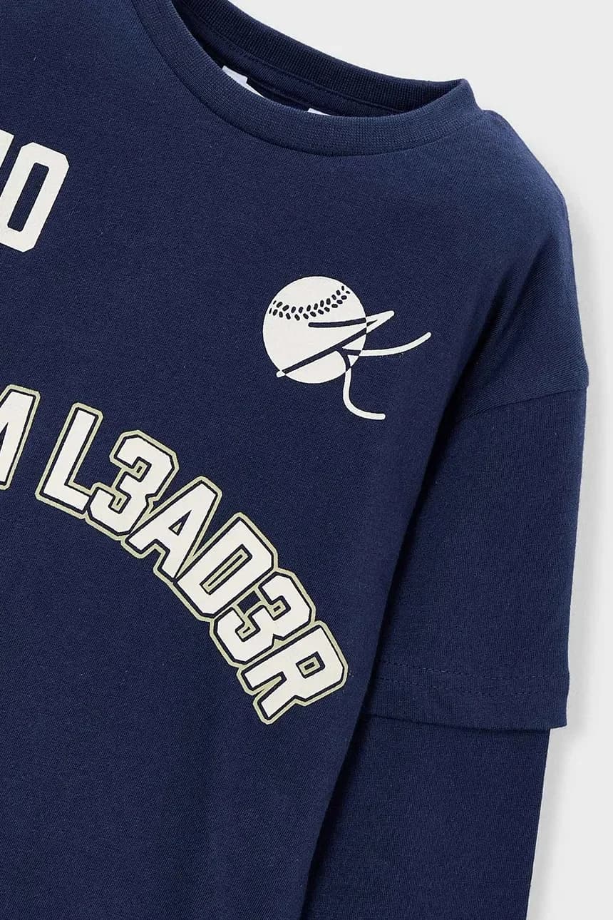 Хлопковая рубашка с длинным рукавом - фото 3