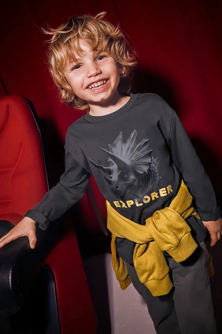 Хлопковая рубашка с длинным рукавом