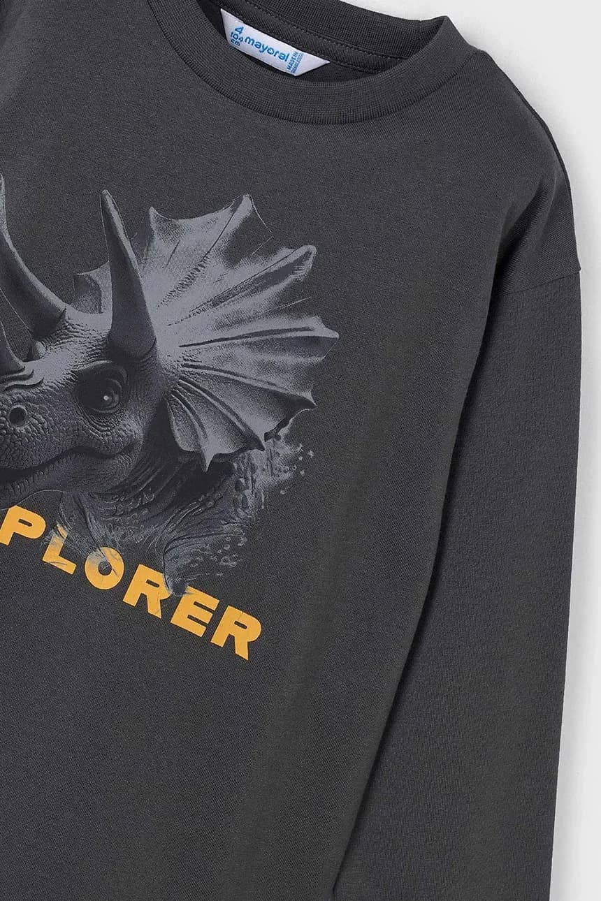 Хлопковая рубашка с длинным рукавом - фото 4