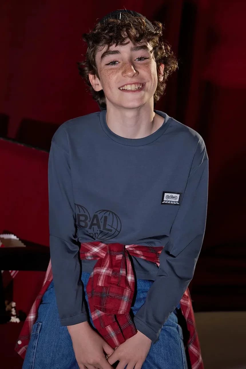 Хлопковая рубашка с длинным рукавом