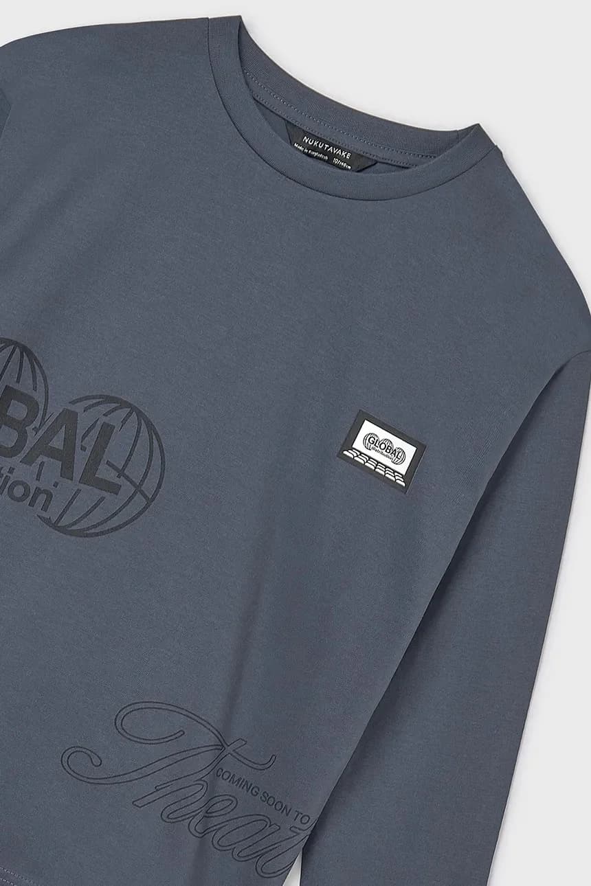 Хлопковая рубашка с длинным рукавом - фото 4