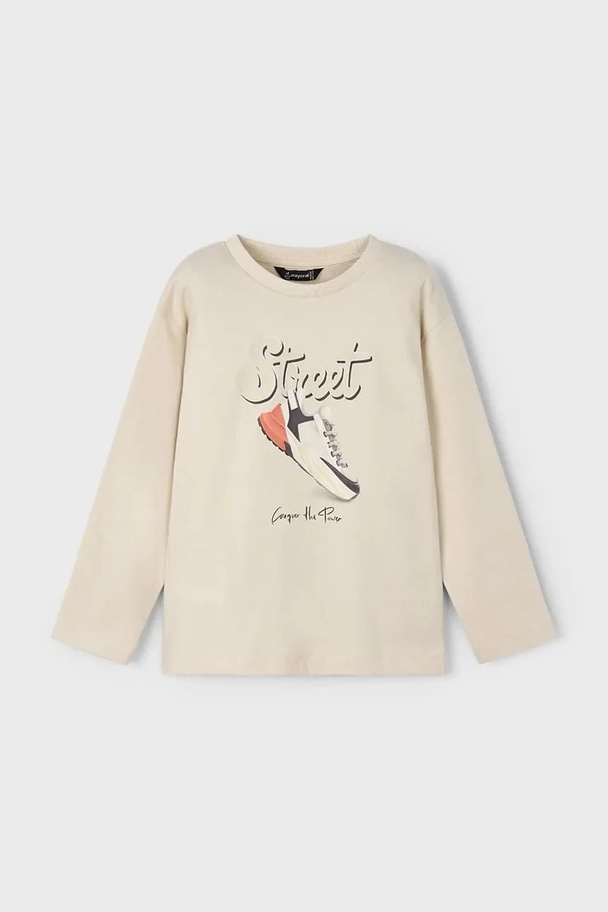 Хлопковая рубашка с длинным рукавом - фото 2