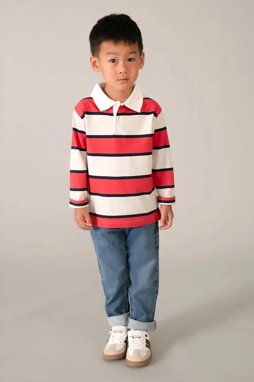 Детская хлопковая рубашка с длинным рукавом - фото 6