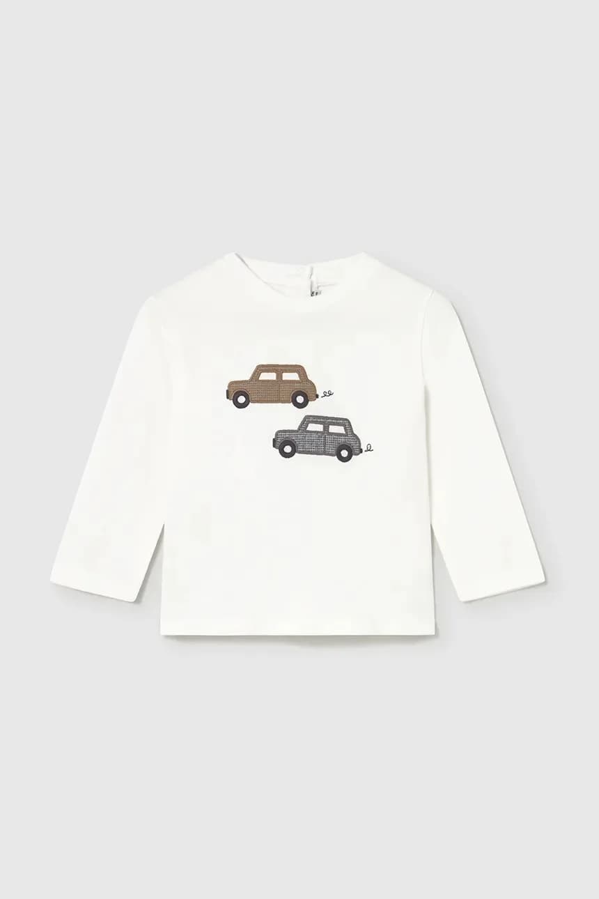 Детская хлопковая рубашка с длинным рукавом