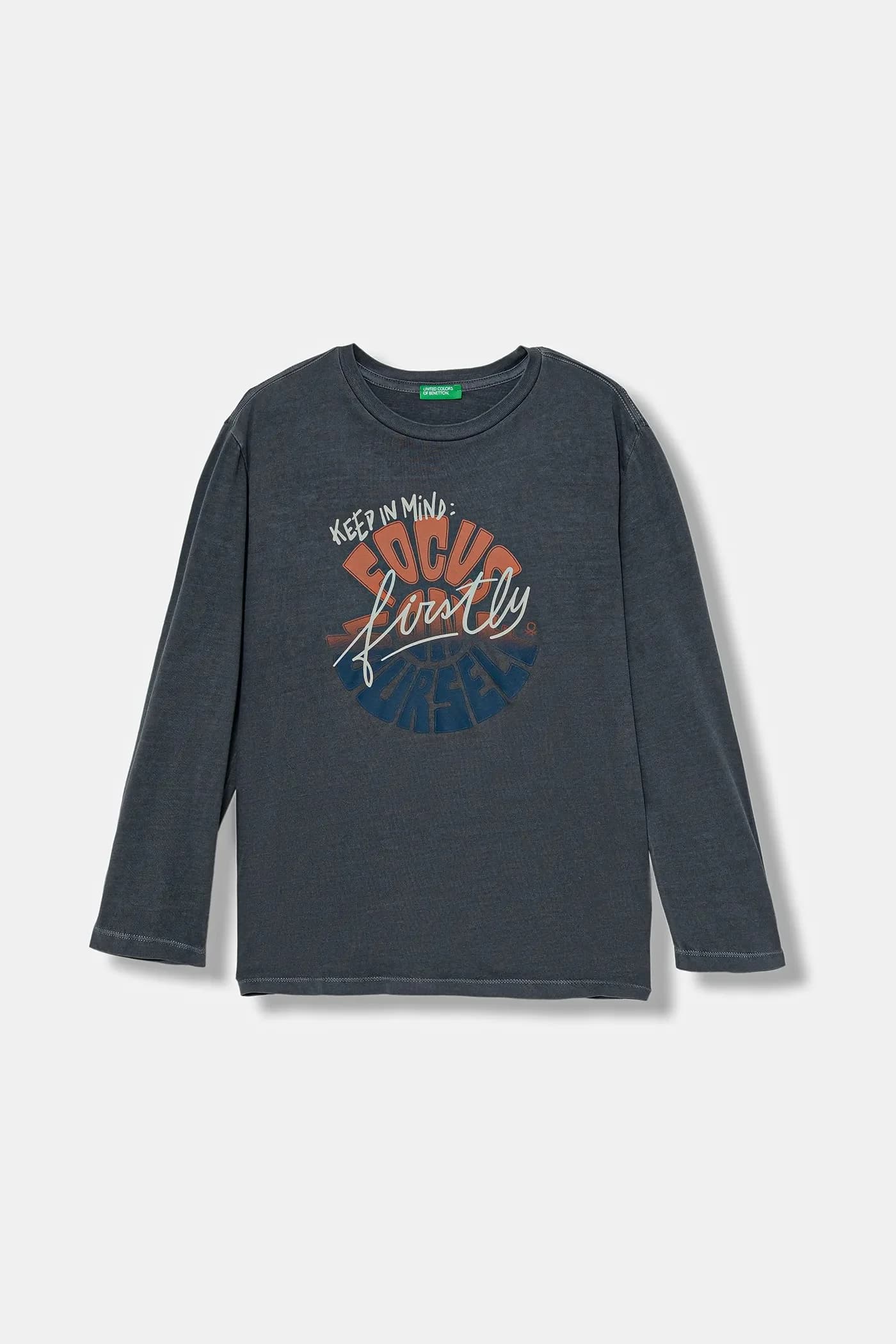 Детская хлопковая рубашка с длинным рукавом