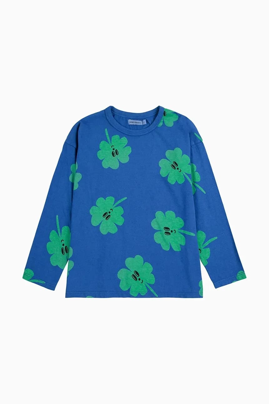 Детская хлопковая рубашка Lucky Clover с длинными рукавами - фото 2