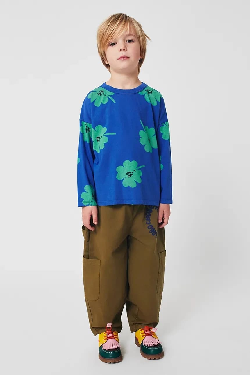 Детская хлопковая рубашка Lucky Clover с длинными рукавами - фото 3