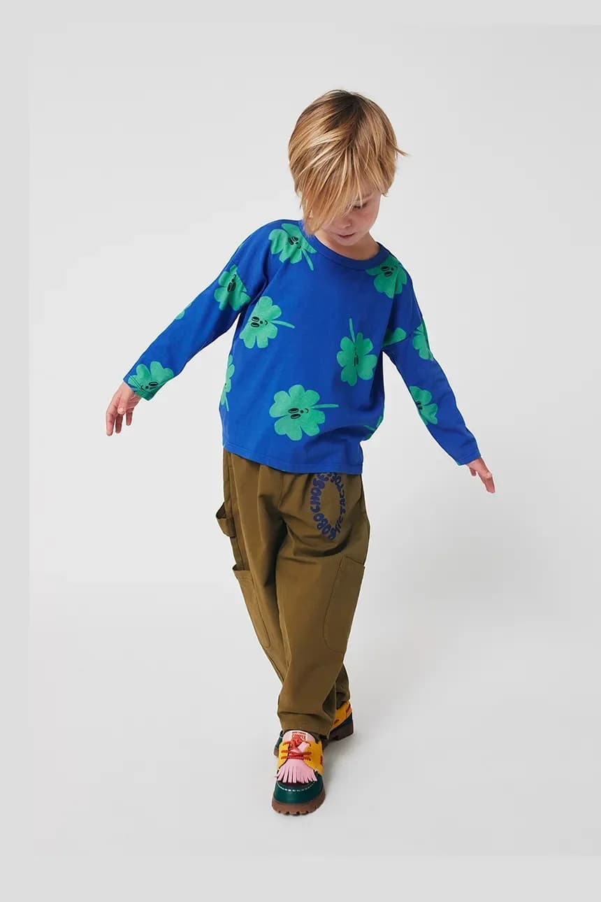 Детская хлопковая рубашка Lucky Clover с длинными рукавами - фото 4