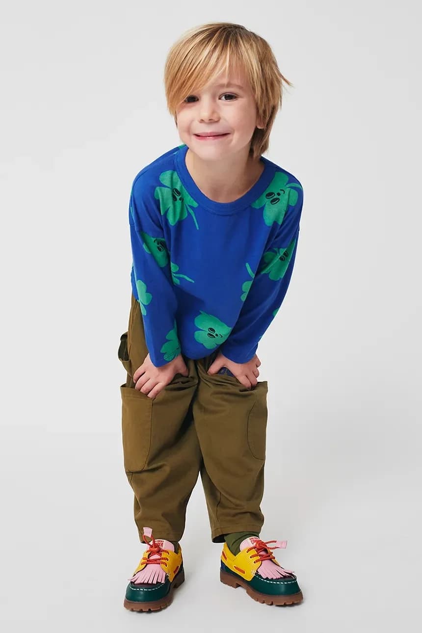 Детская хлопковая рубашка Lucky Clover с длинными рукавами - фото 5