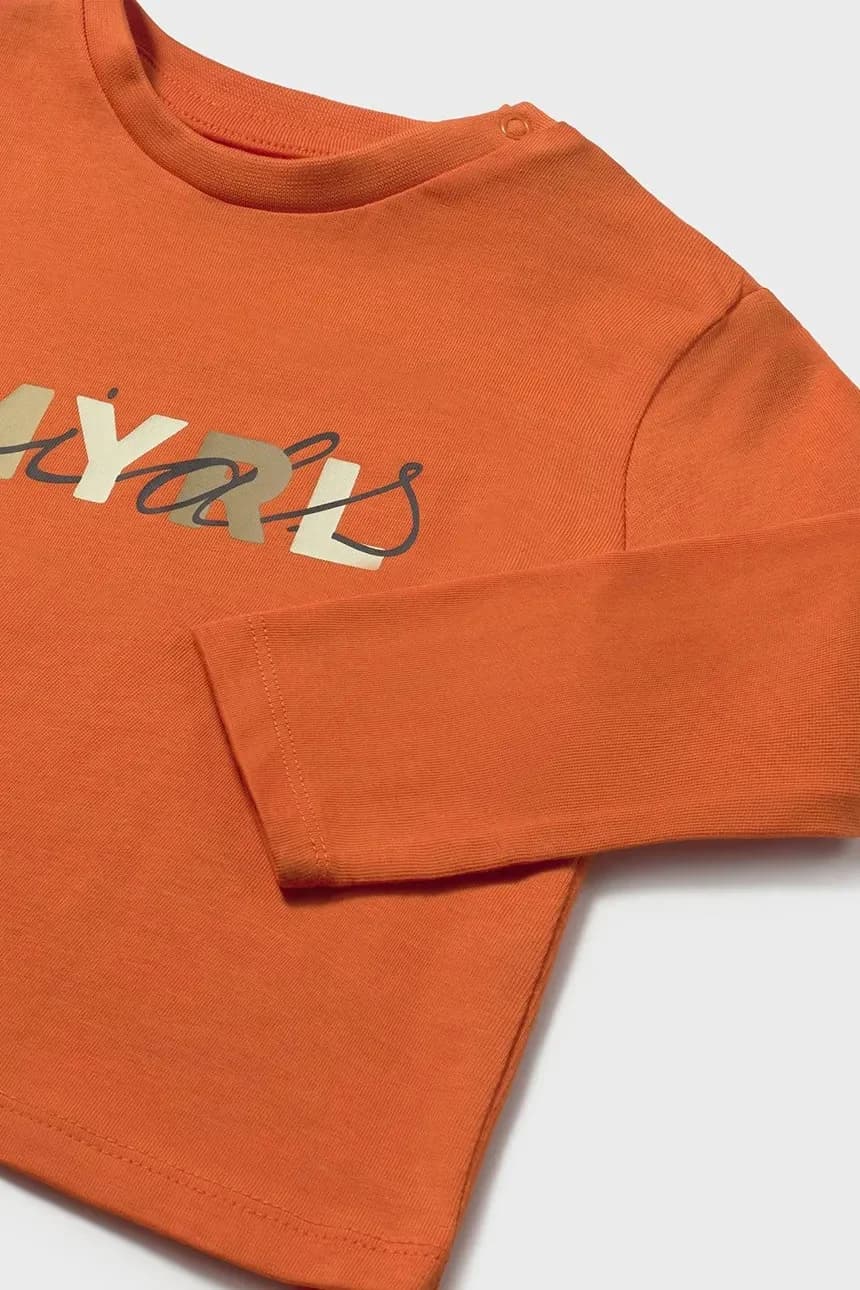 Хлопковая рубашка с длинным рукавом - фото 3