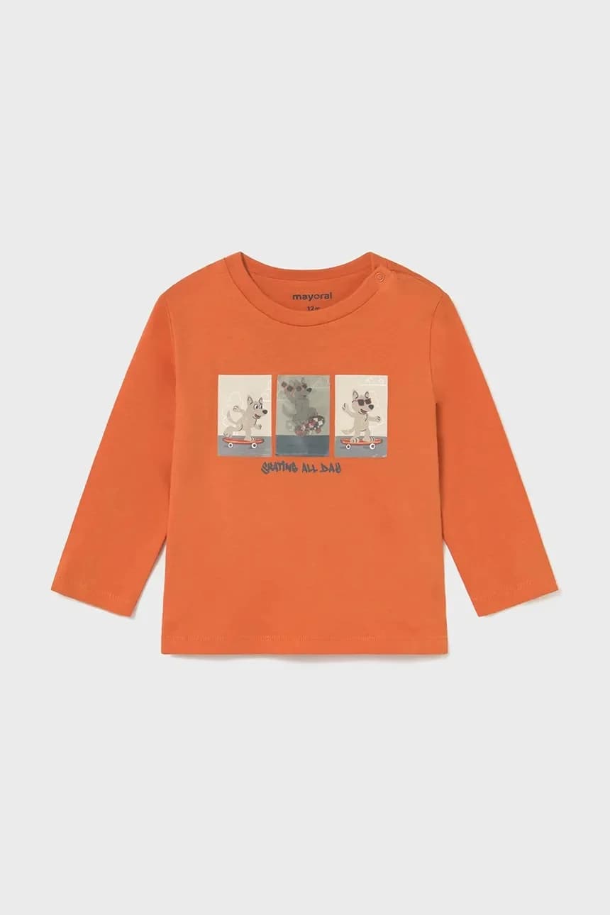 Детский хлопок с длинными рукавами