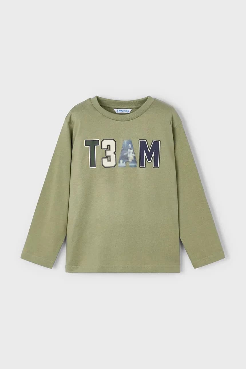 Хлопковая рубашка с длинным рукавом - фото 2