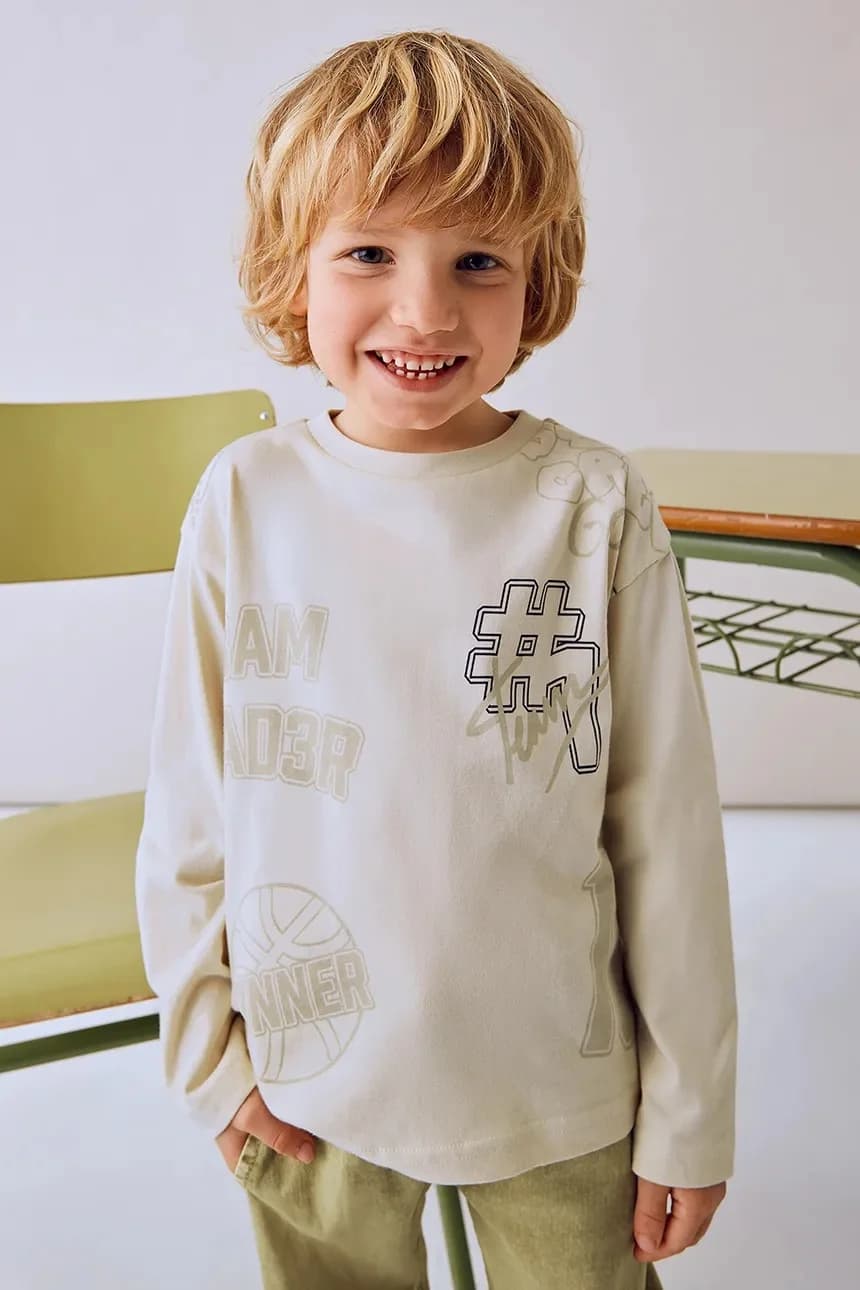 Хлопковая рубашка с длинным рукавом