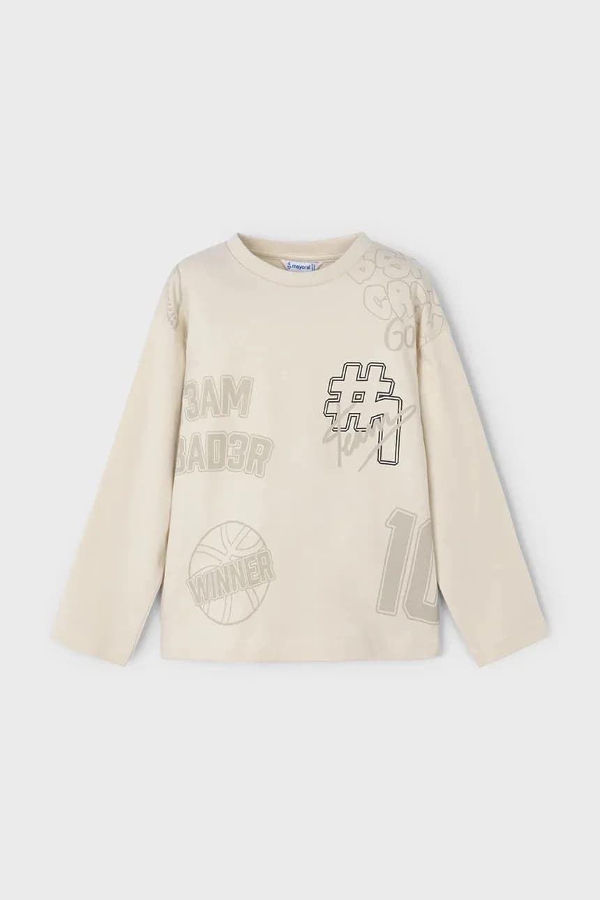 Хлопковая рубашка с длинным рукавом - фото 2