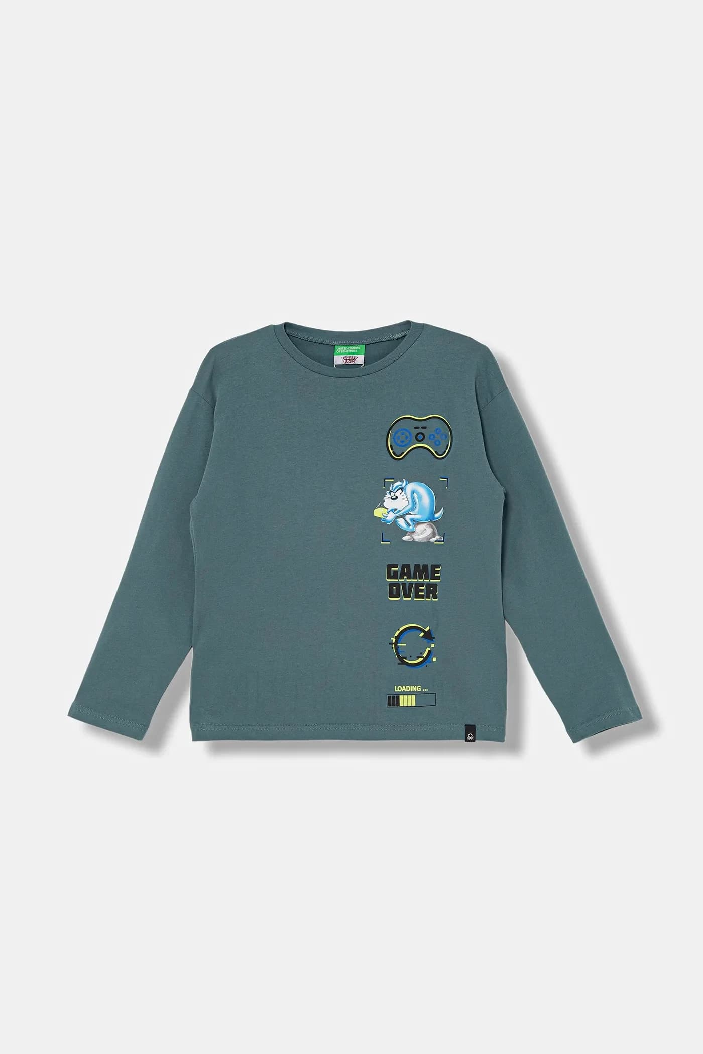 Детская хлопковая рубашка с длинным рукавом