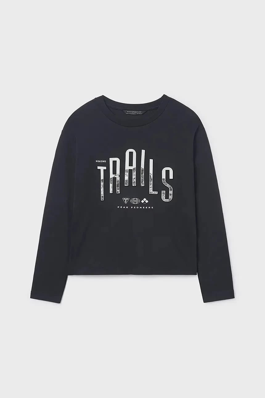 Детская хлопковая рубашка с длинным рукавом