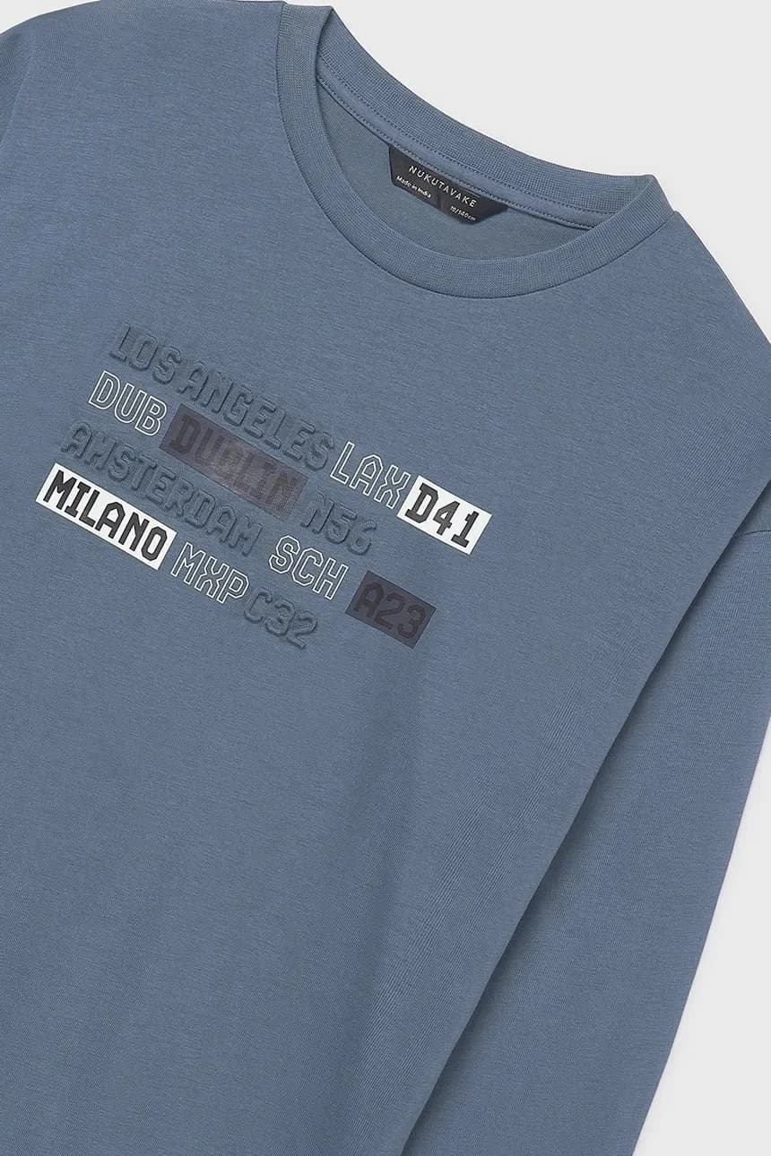 Хлопковая рубашка с длинным рукавом - фото 3