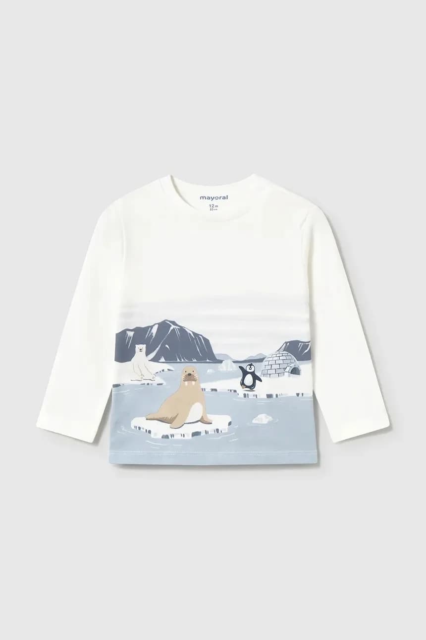 Детский хлопок с длинными рукавами