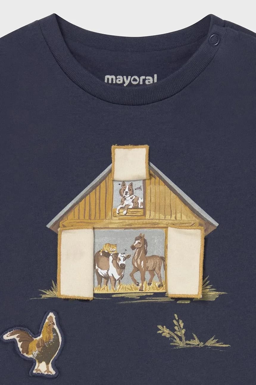 Детская хлопковая рубашка с длинным рукавом - фото 4