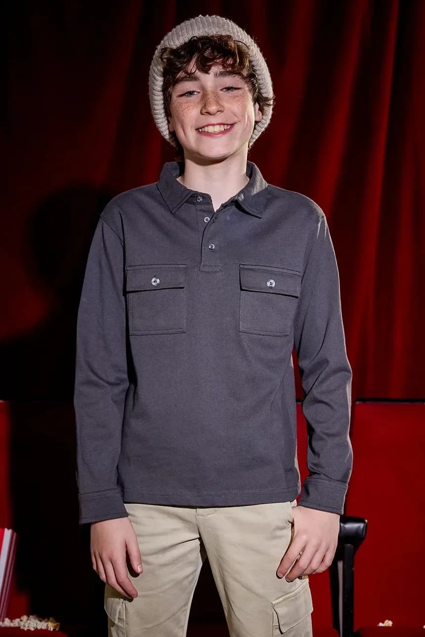 Детская хлопковая рубашка с длинным рукавом - фото 6