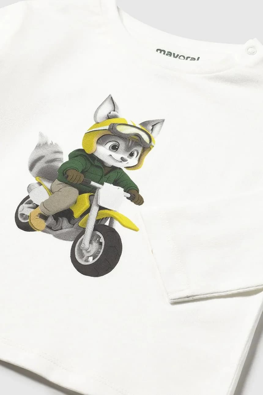 Хлопковая рубашка с длинным рукавом - фото 4