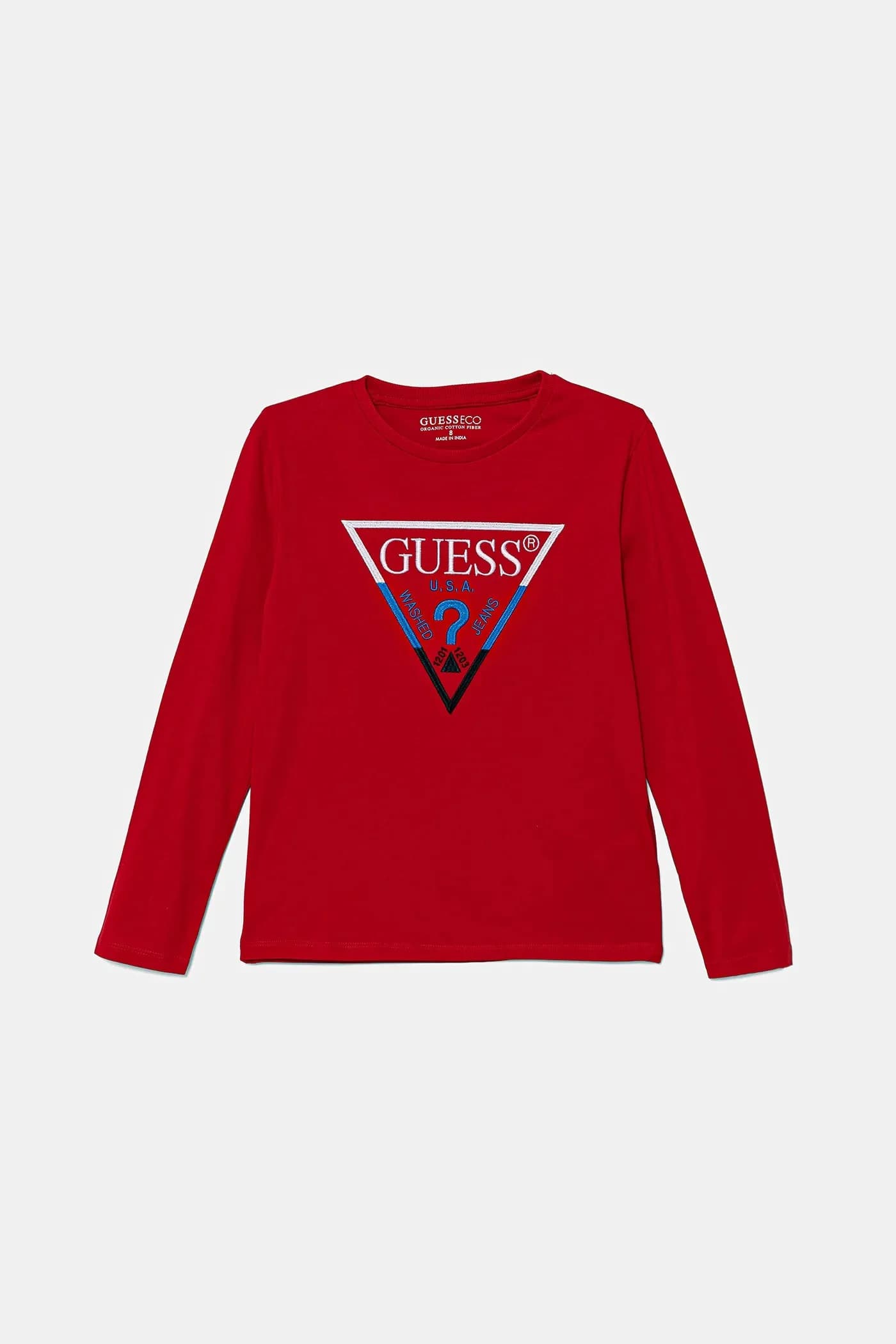 Детская хлопковая рубашка с длинным рукавом