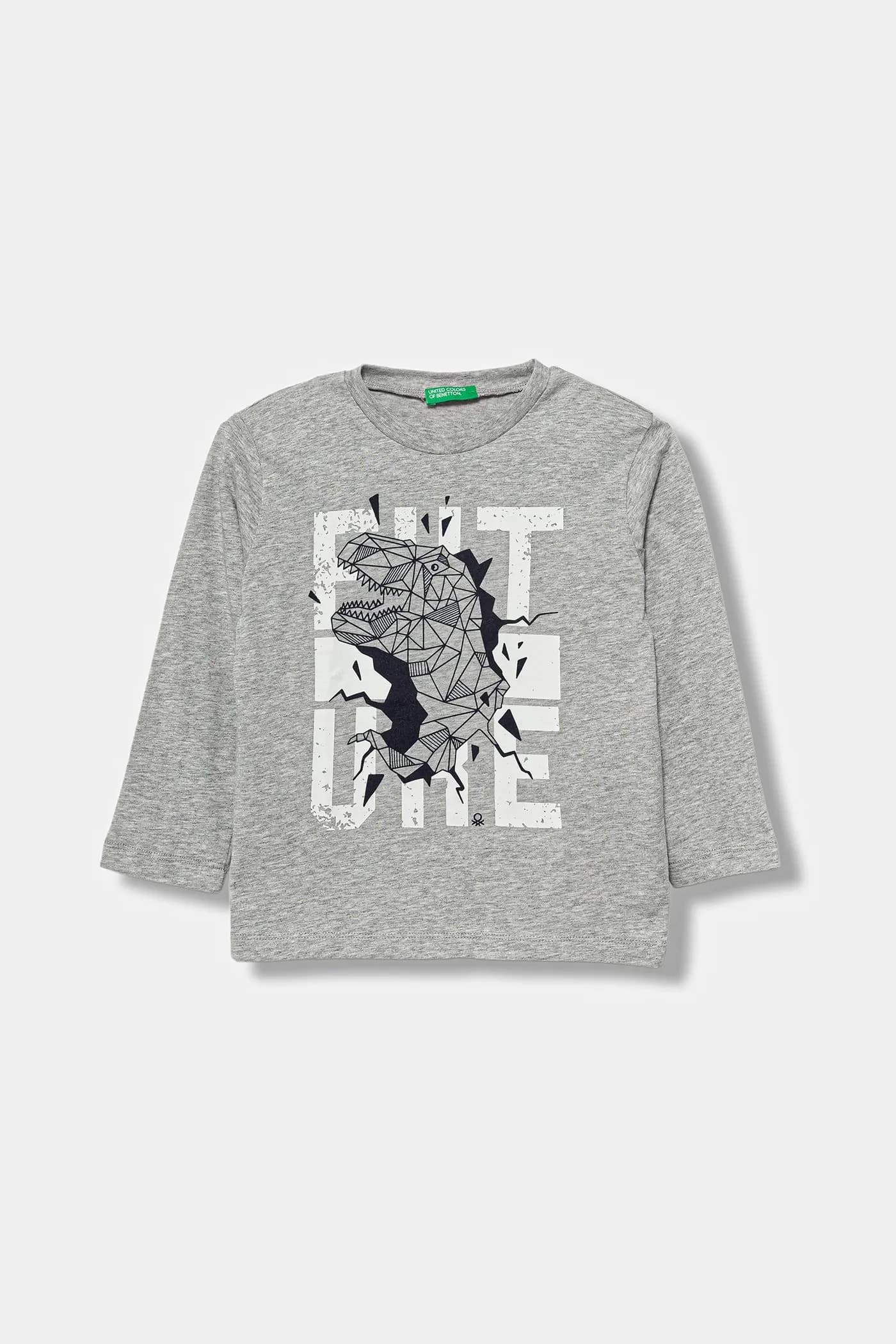 Детская хлопковая рубашка с длинным рукавом