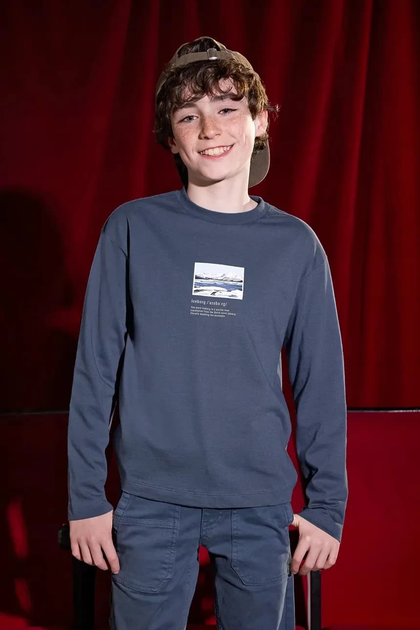 Детская хлопковая рубашка с длинным рукавом