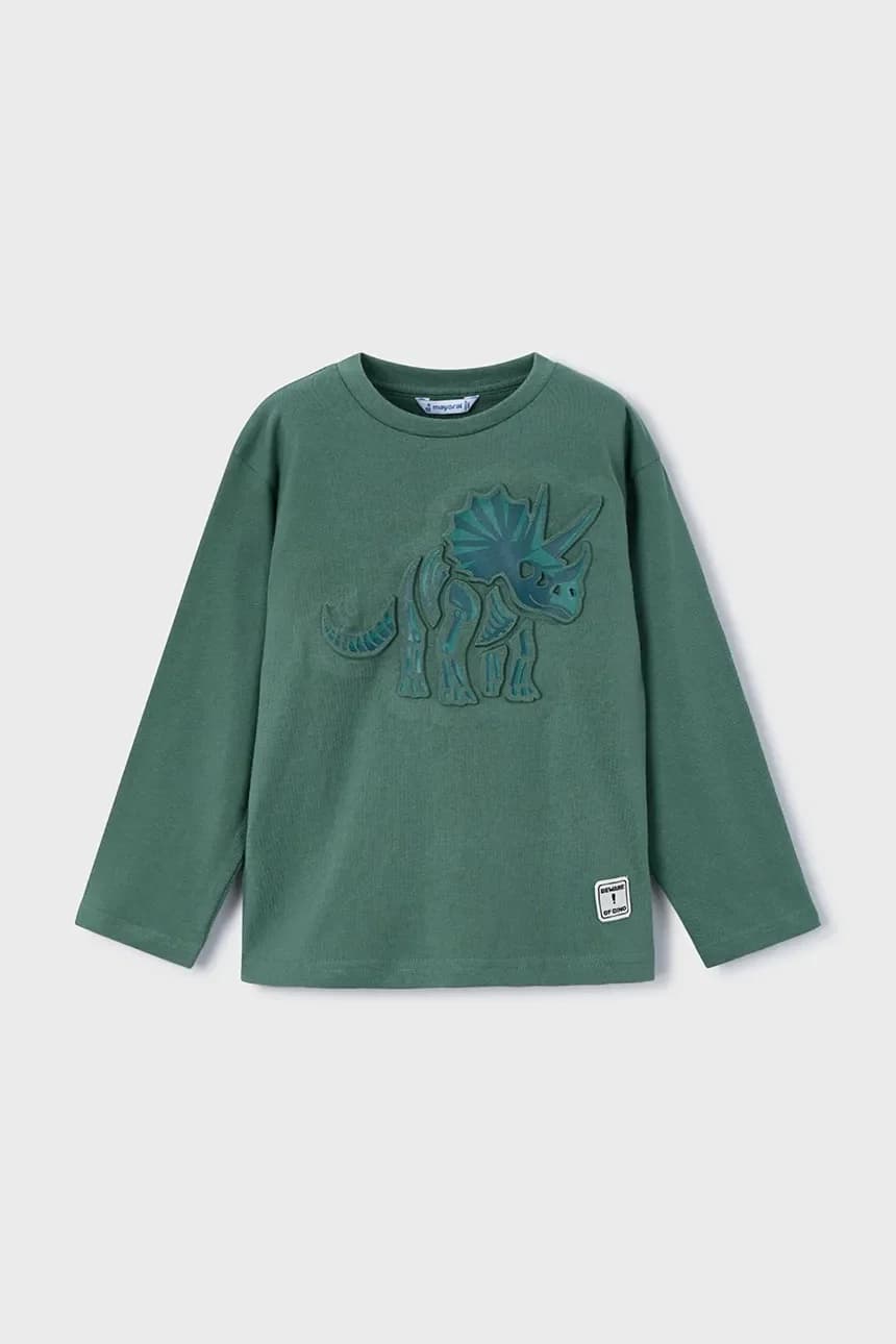 Детская хлопковая рубашка с длинным рукавом