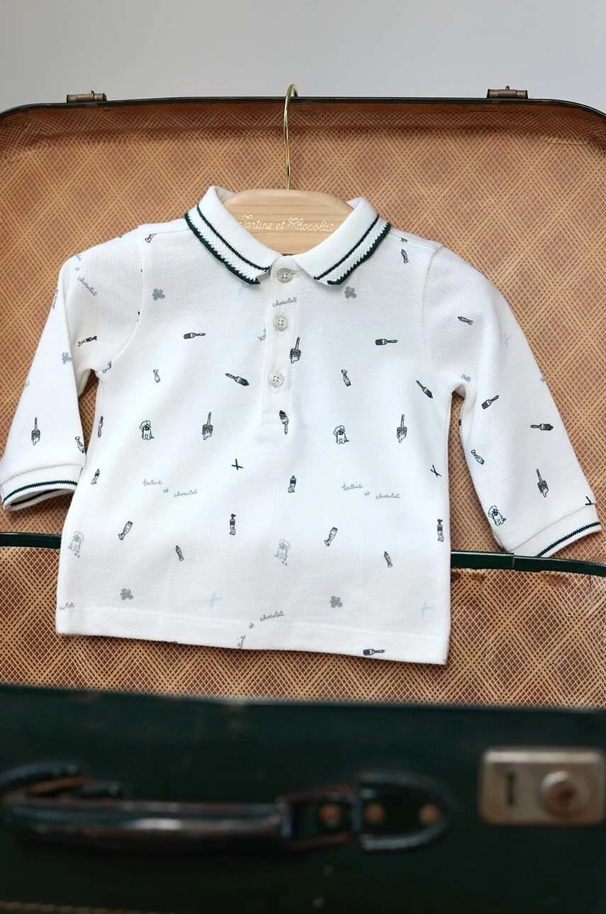 Детская хлопковая рубашка с длинным рукавом - фото 4