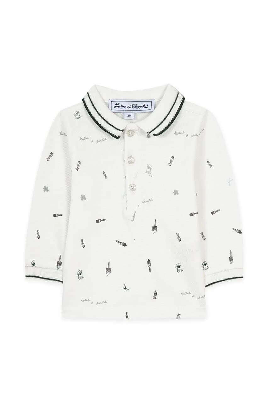 Детская хлопковая рубашка с длинным рукавом