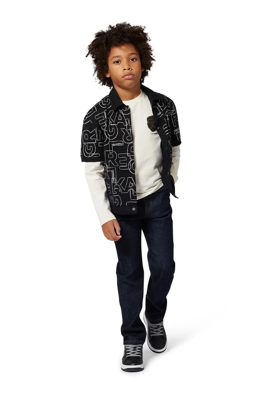 Детская хлопковая рубашка с длинным рукавом - фото 4