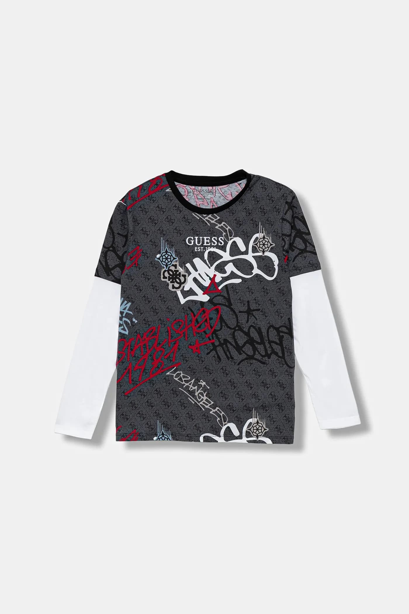 Детская хлопковая рубашка с длинным рукавом