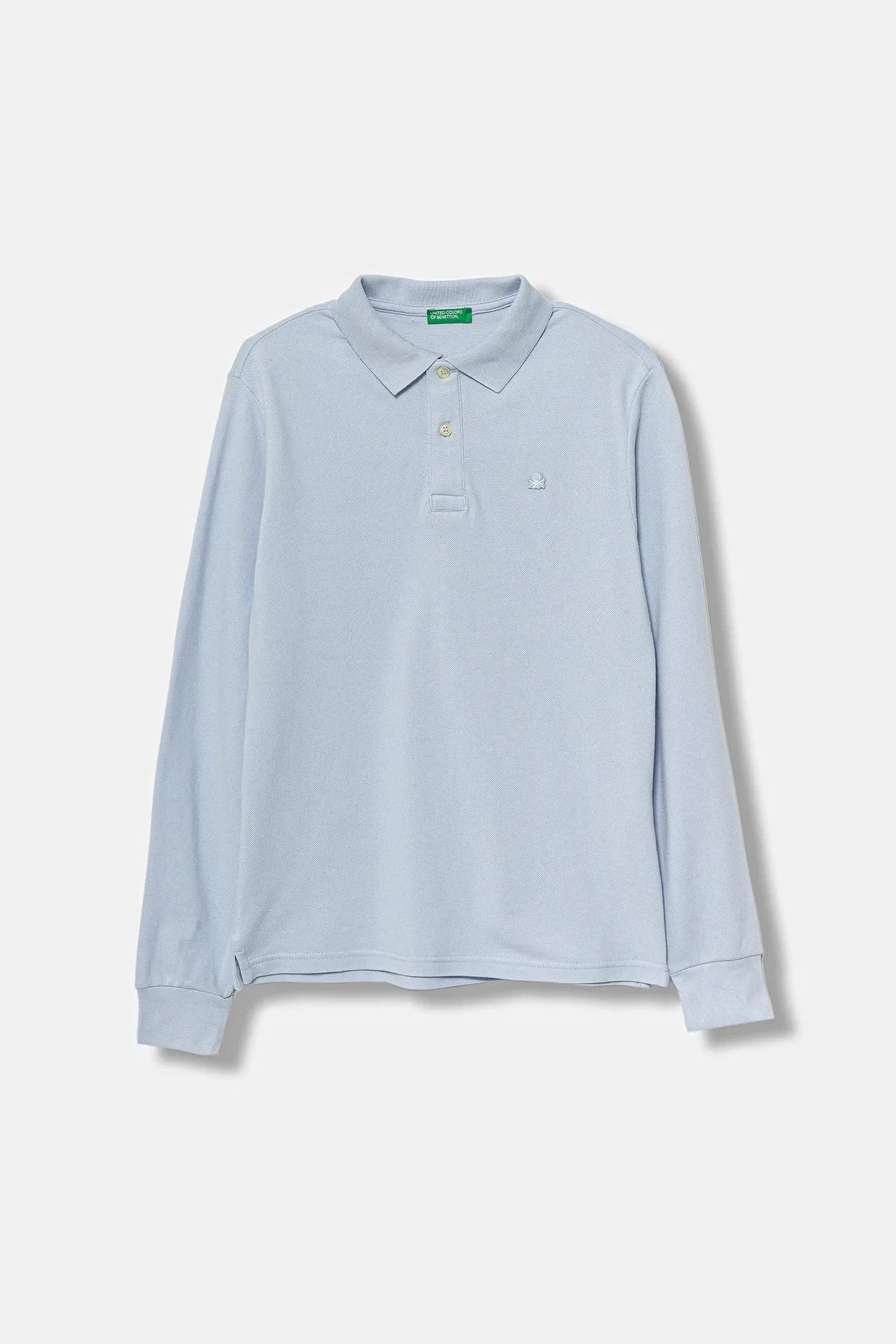 Детская хлопковая рубашка с длинным рукавом