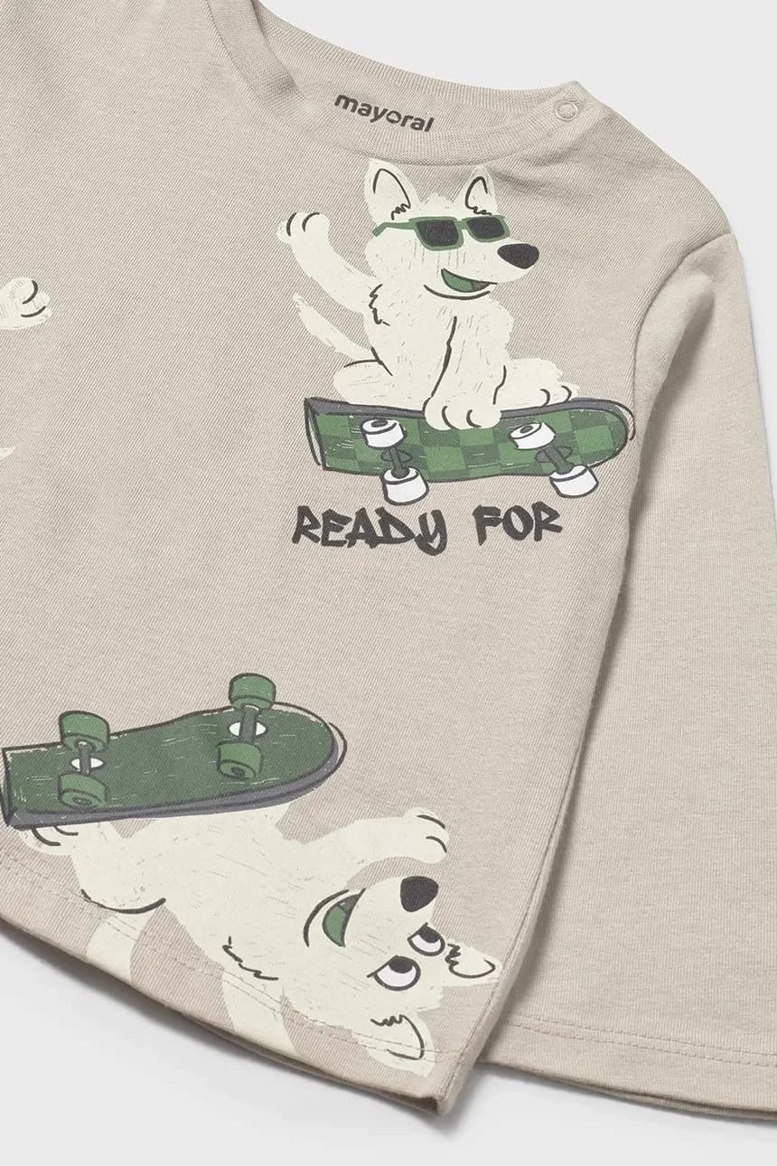 Детская хлопковая рубашка с длинным рукавом - фото 3