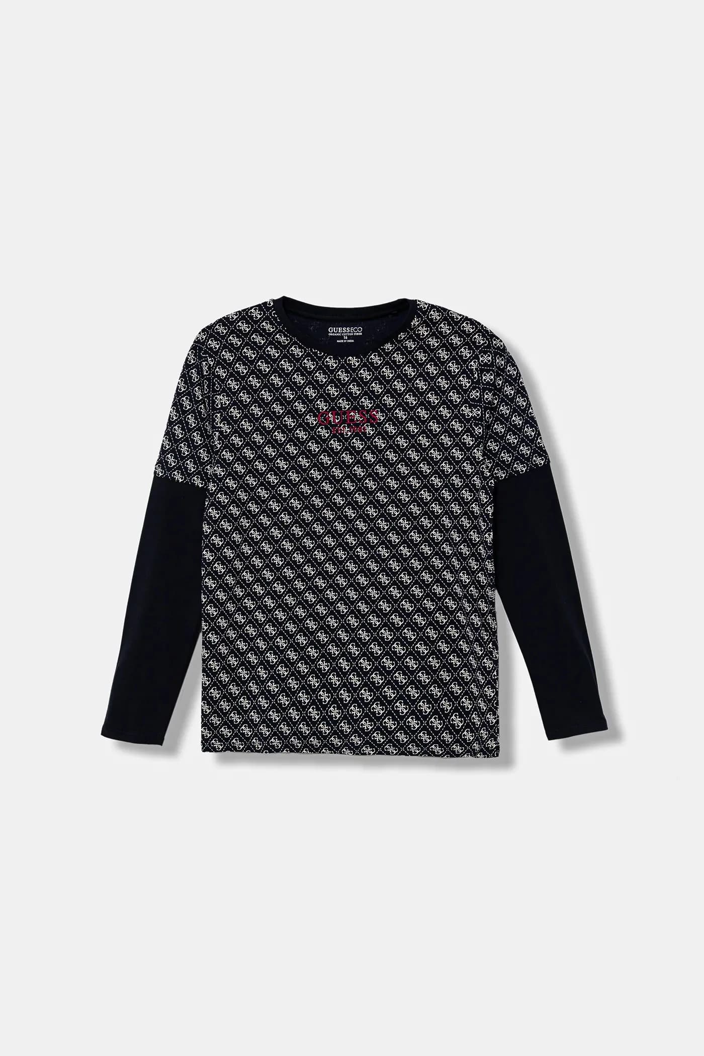 Детская хлопковая рубашка с длинным рукавом