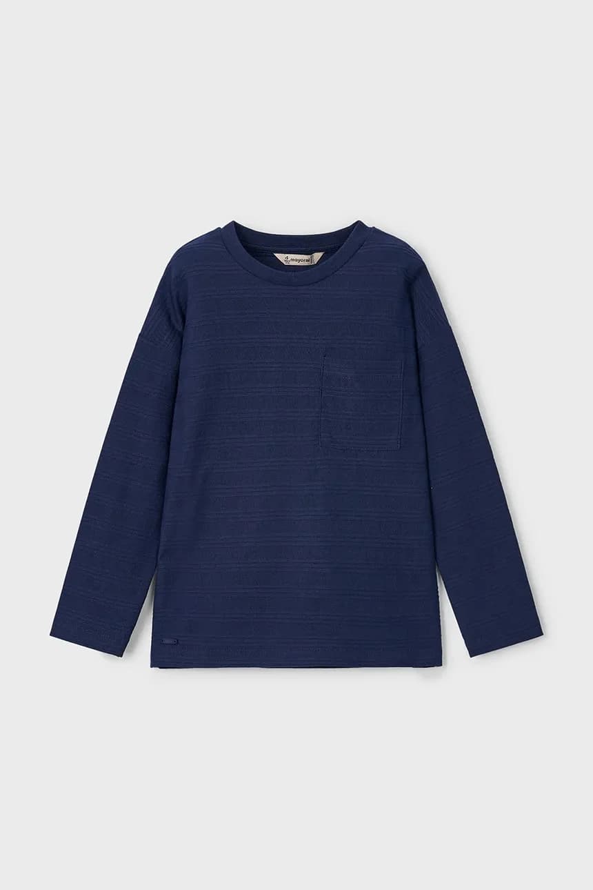 Детская хлопковая рубашка с длинным рукавом