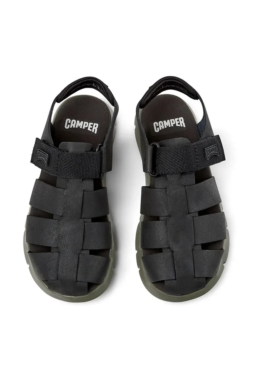 Детские кожаные сандалии - фото 4