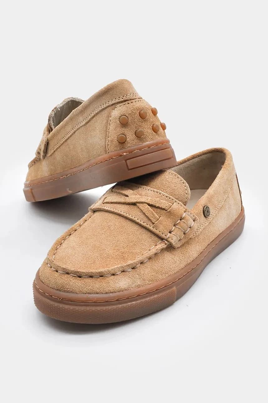 Детские замшевые мокасины