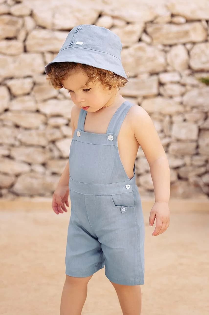 Детская льняная шапочка