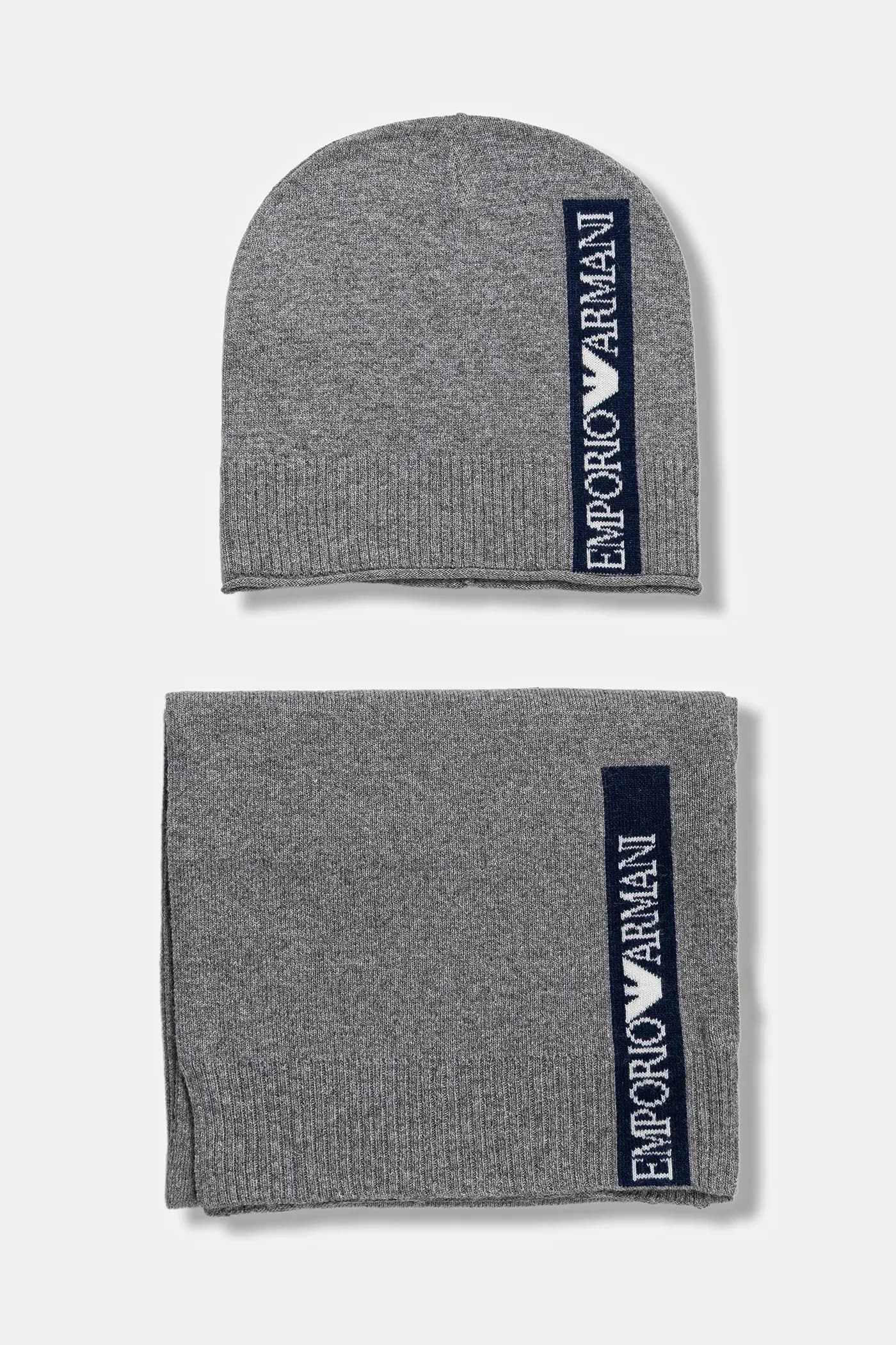 Детская шапочка и шарф из смесовой шерсти.