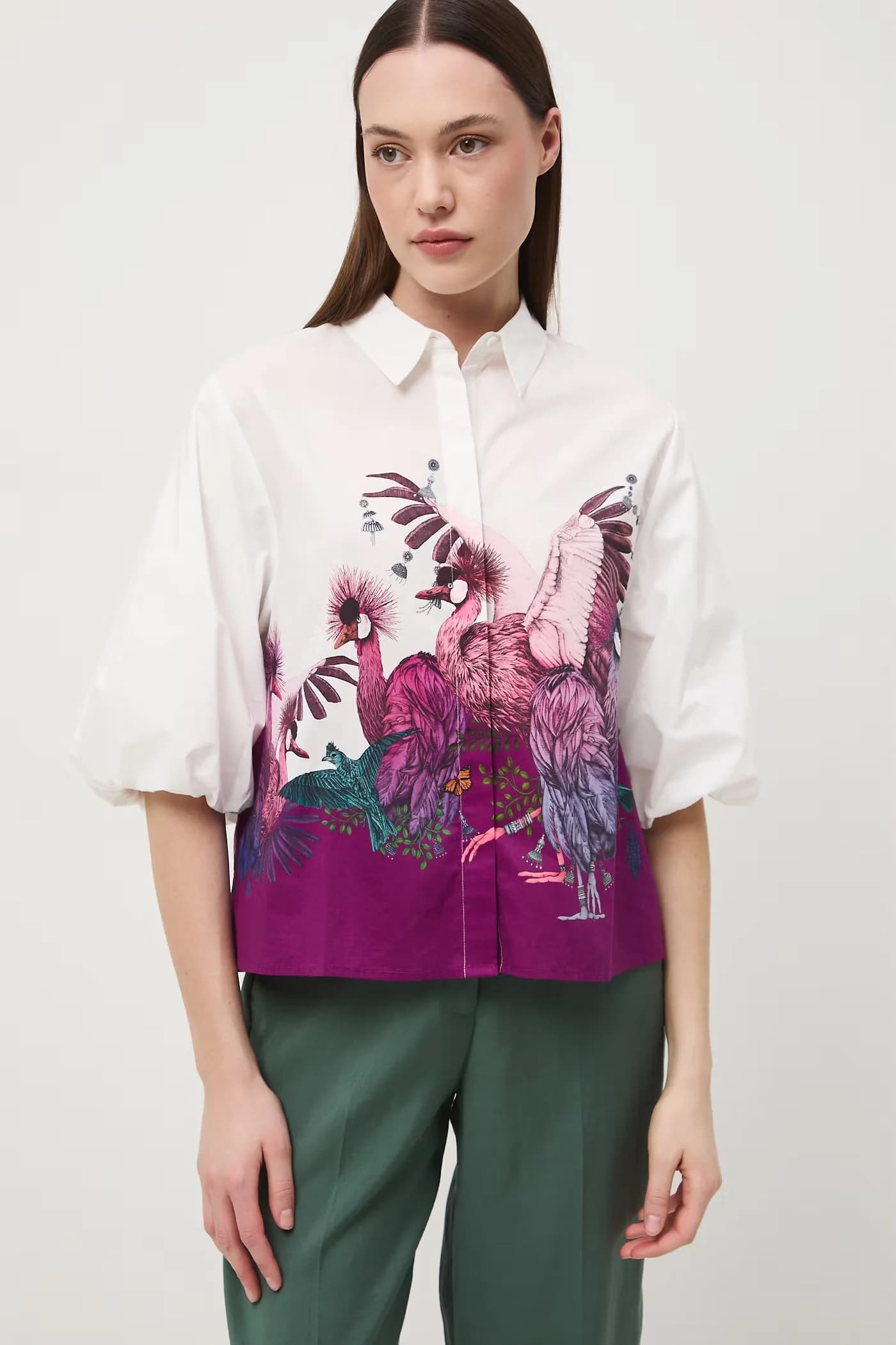 Женская хлопковая блузка - фото 2