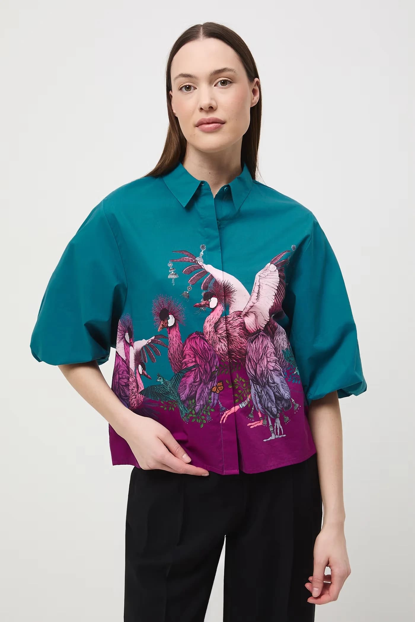 Женская хлопковая блузка - фото 3