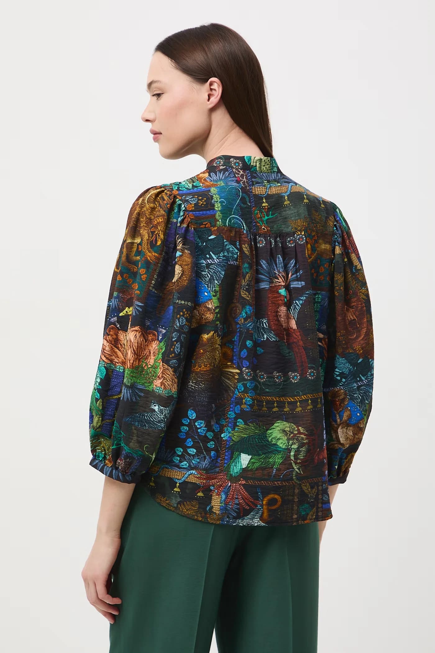 Женская блузка-рубашка из вискозы - фото 4