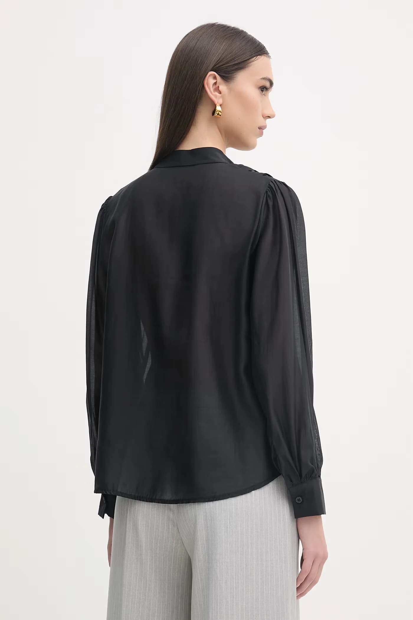 Женская блузка с рюшами из лиоцелла - фото 3