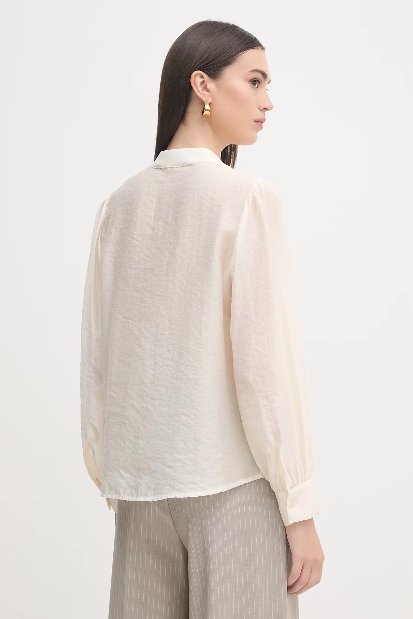 Женская блузка с рюшами из лиоцелла - фото 3